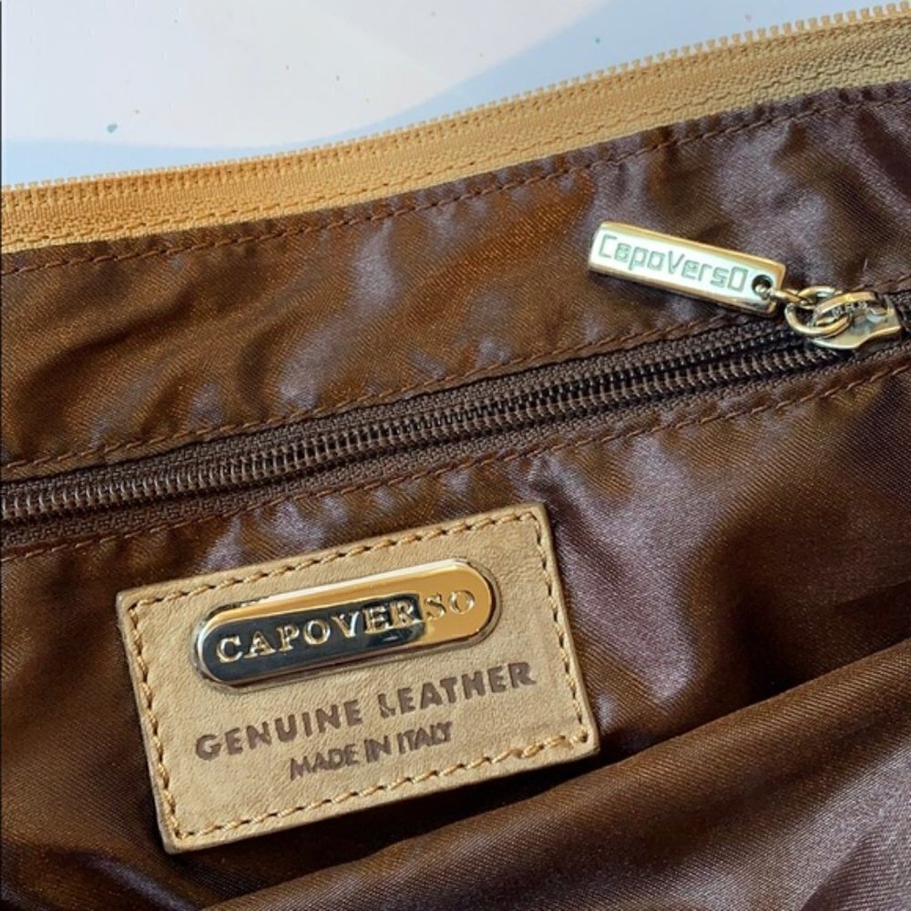 NWOT. Capoverso Leather Cross Body Bag 13.5”x8”x1”. - Picture 4 of 8
